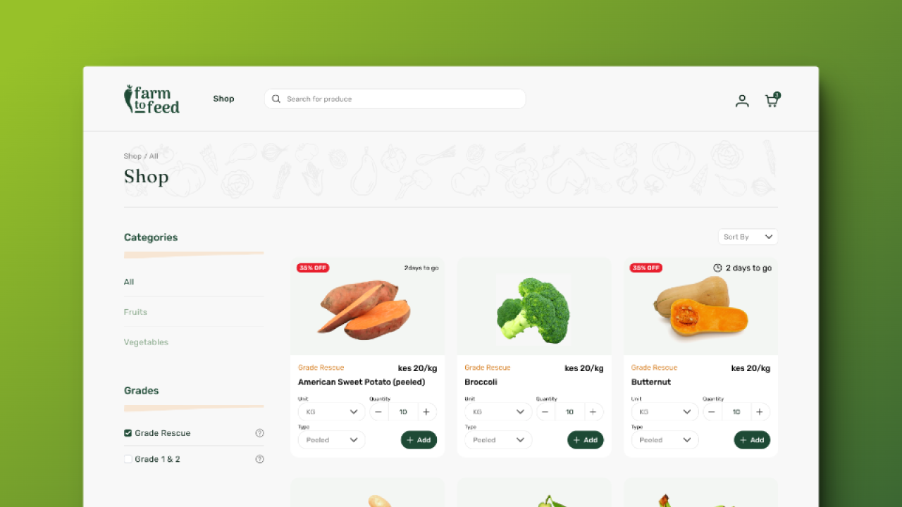 Farm to Feed - Ecommerce